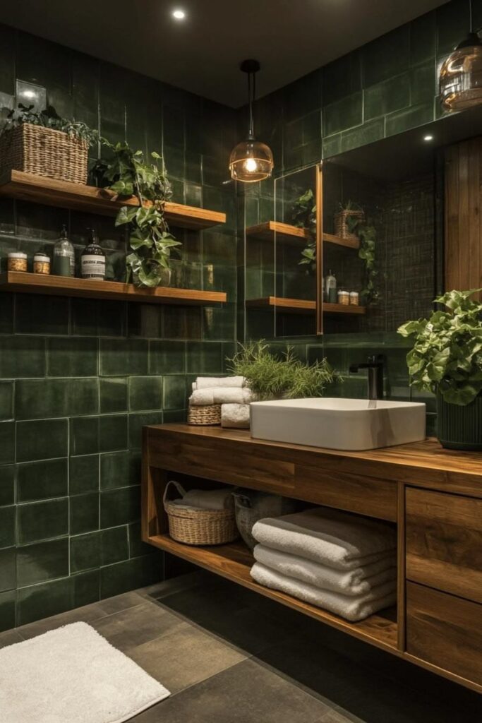 Green Bathroom Tile Ideas