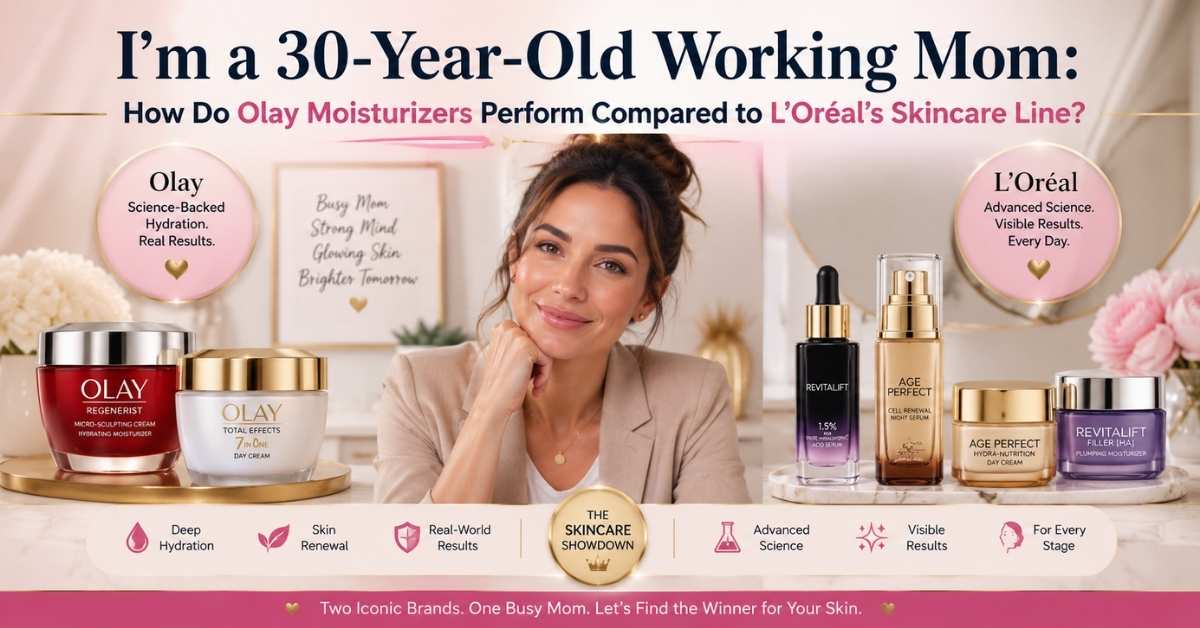 I'm a 30-Year-Old Working Mom: How Do Olay Moisturizers Perform Compared to L'Oréal's Skincare Line