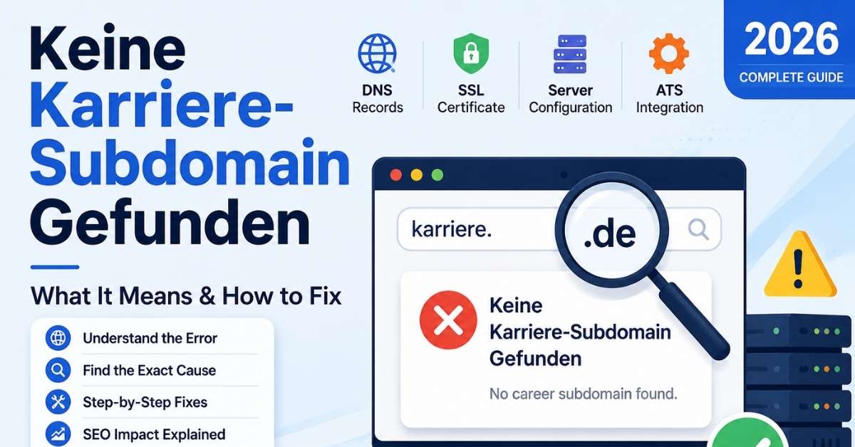 Keine Karriere-Subdomain Gefunden