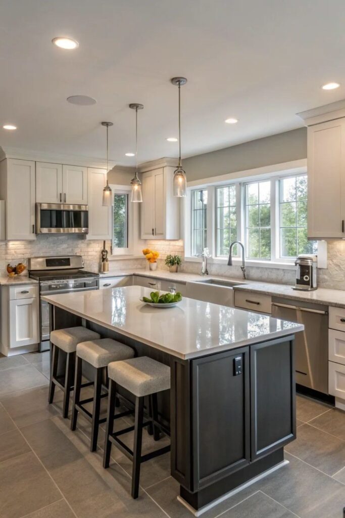 Large Kitchen Island Decor Ideas
