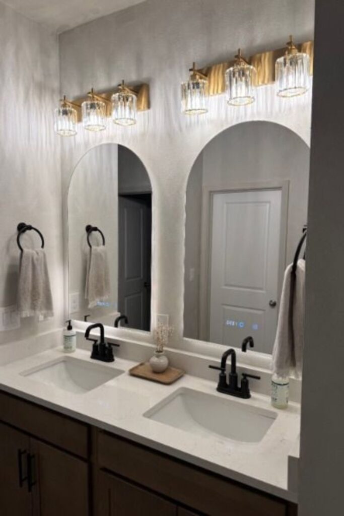 Layered Bathroom Lighting Design