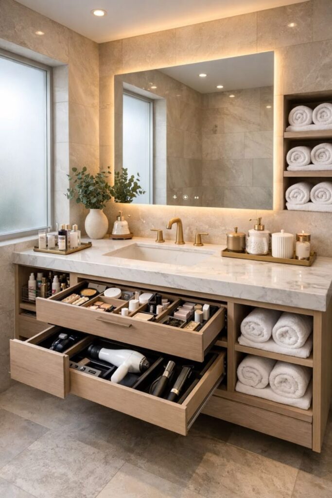 Master Bathroom Storage Ideas