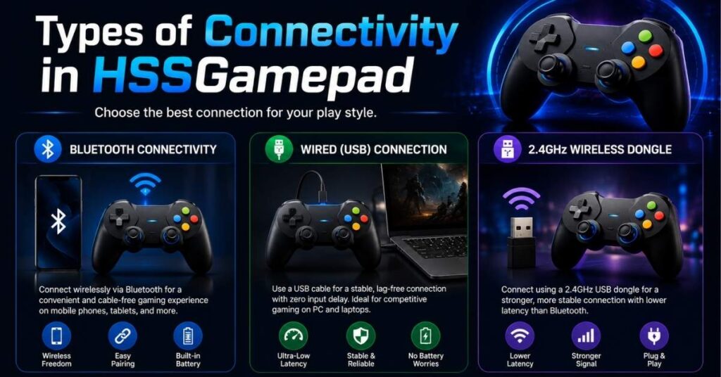 Types of Connectivity in HSSGamepad