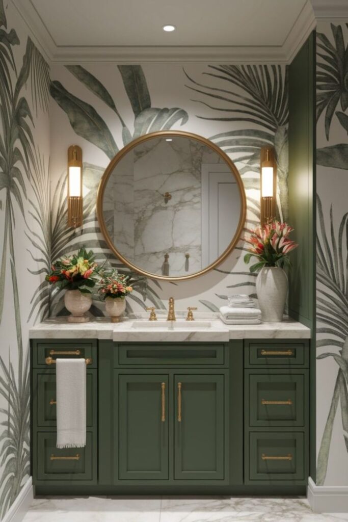 Wallpaper Bathroom Wall Ideas