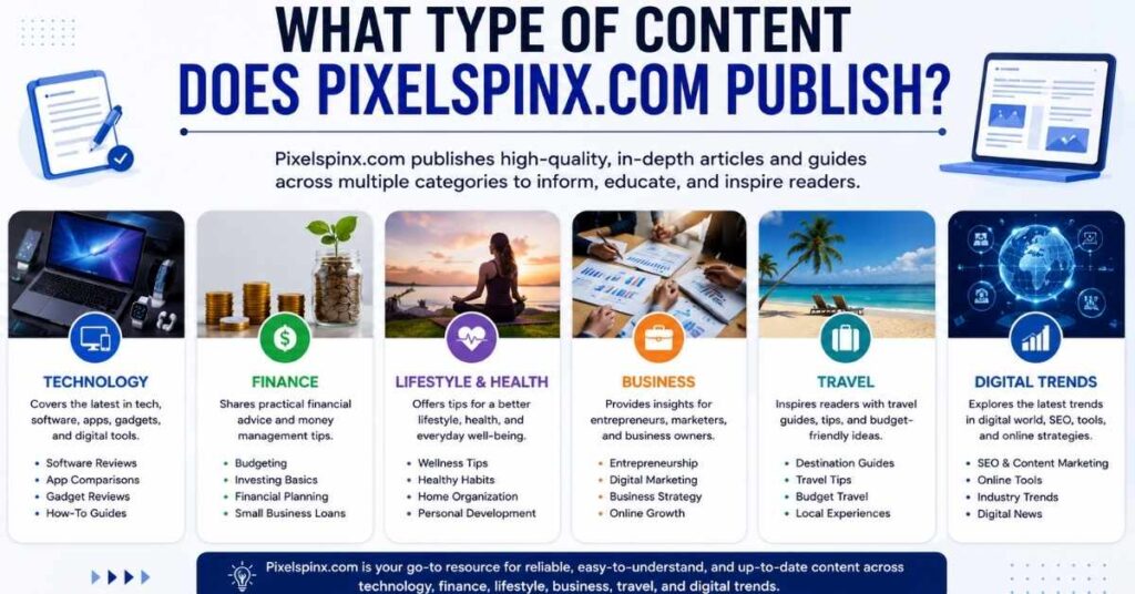 What Type of Content Does Pixelspinx.com Publish?